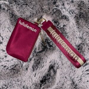 Lululemon Athletica Burgundy Key & Card Holder